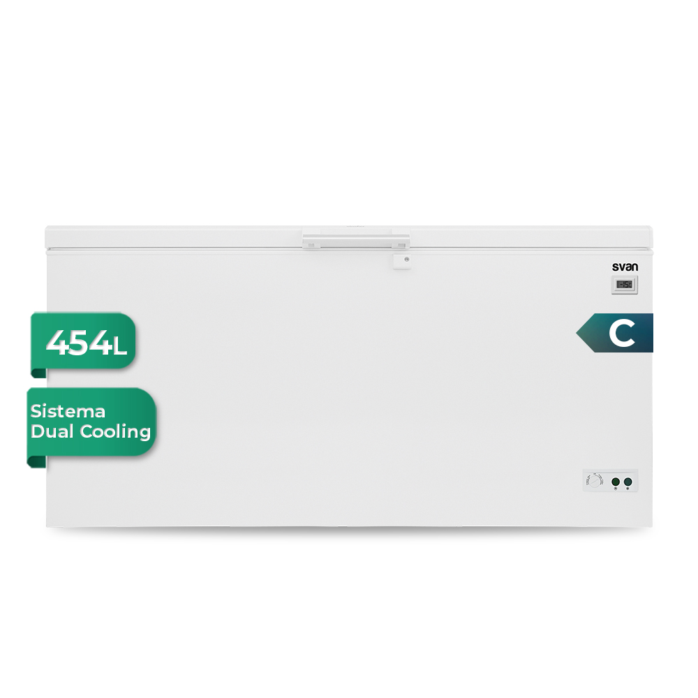 Svan Dual Cooling 454L C 84cm 149,2cm 74,3cm Blanc Display 2C