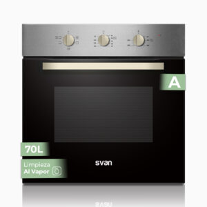 Forno Svan 70L A 59,5cm 59,5cm 57,5cm 57,5cm Inox Manuale 5P Cavità in rilievo
