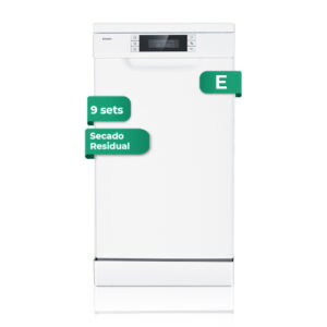 Lave-vaisselle Svan 9sets E 84,5cm 44,8cm 61cm Blanc Display 2B 7P Residual Dry Half Load