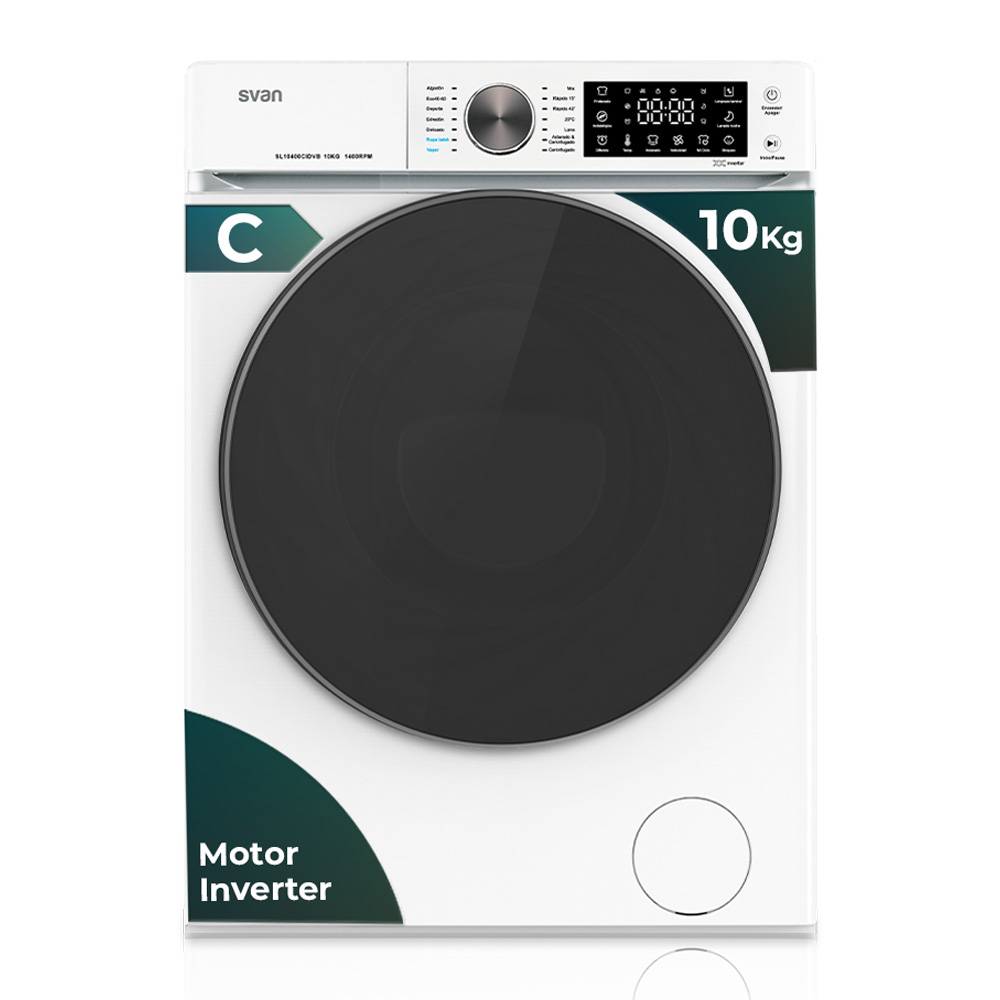 Lavatrice Svan 10kg 1400rpm C 85cm 59,5cm 60cm Bianco DisplayTouch Inverter Steam MiCiclo T.Diamante
