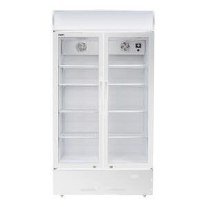 Frigorifero Horeca Svan Ventilato E 184,5cm 97,2cm 57,2cm Bianco Manuale Doppia Porta in Vetro