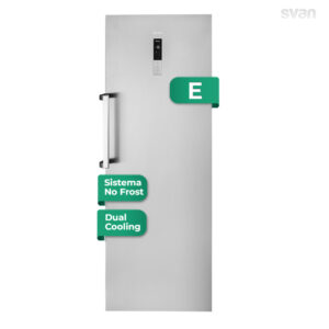 Congelatore verticale Svan Dual Cooling 380L A++ 185cm 70cm 77cm Acciaio inox Display touchscreen