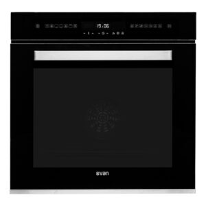Forno multifunzione Svan 78L A 59,5cm 59,5cm 57,5cm 57,5cm Vetro nero Display touch screen 10P Tenda d'aria