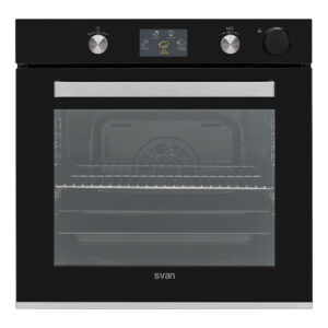 Forno a vapore Svan 78L A 59,5cm 59,5cm 57,5cm 57,5cm Vetro nero Display TFT 12P Cottura automatica Tenda d'aria