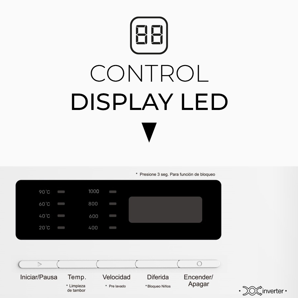 Lavadora Svan 6kg 1000rpm A 85cm 59,5cm 44cm Blanco Display Inverter Vapor - immagine 2