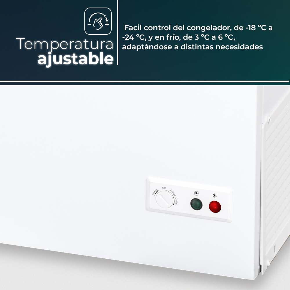 Congelador horizontal Svan Dual Cooling 454L C 84cm 149,2cm 74,3cm Blanco Display 2C – Image 4