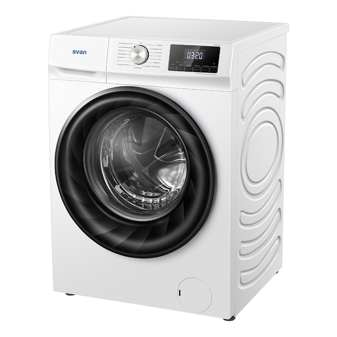 Lavadora Svan 10kg 1400rpm A 84,5cm 59,5cm 63,5cm Blanco Display Inverter Vapor MiCiclo T.Waterdrop – Image 4