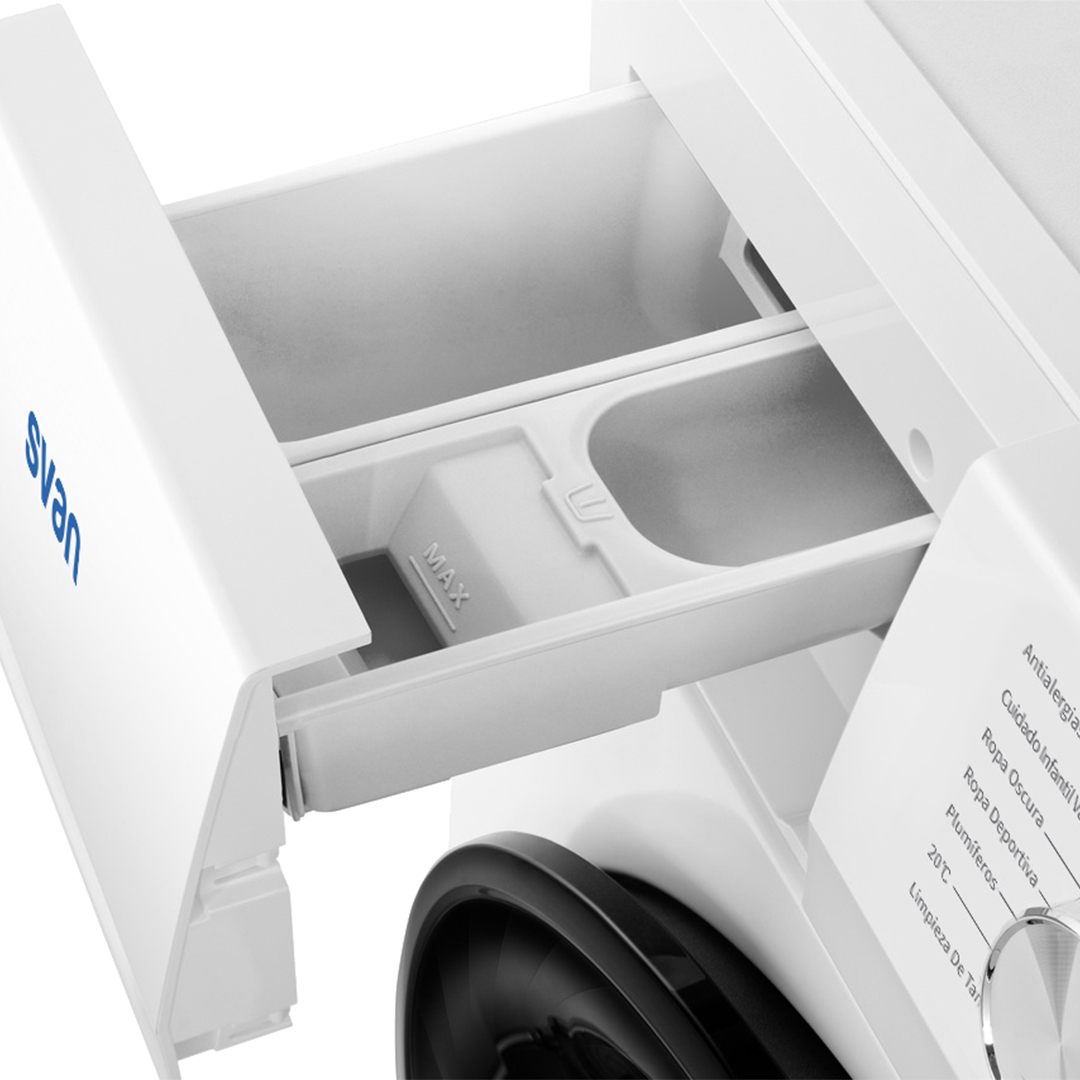 Lavadora Svan 10kg 1400rpm A 84,5cm 59,5cm 63,5cm Blanco Display Inverter Vapor MiCiclo T.Waterdrop – Image 7
