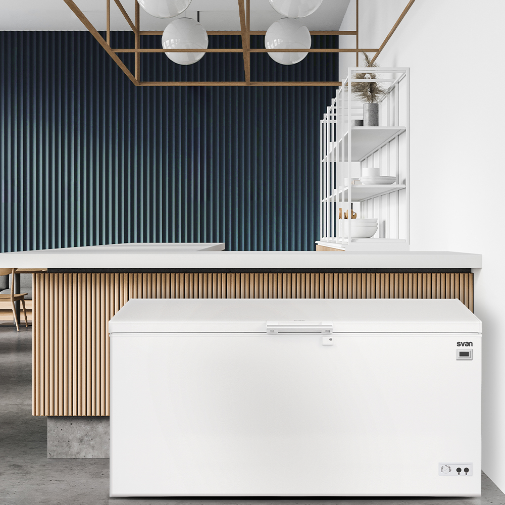 Congelador horizontal Svan Dual Cooling 454L C 84cm 149,2cm 74,3cm Blanco Display 2C – Image 9